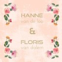 Trouwkaart Hanne en Floris voor