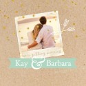 Trouwkaart Kay en Barbara voor